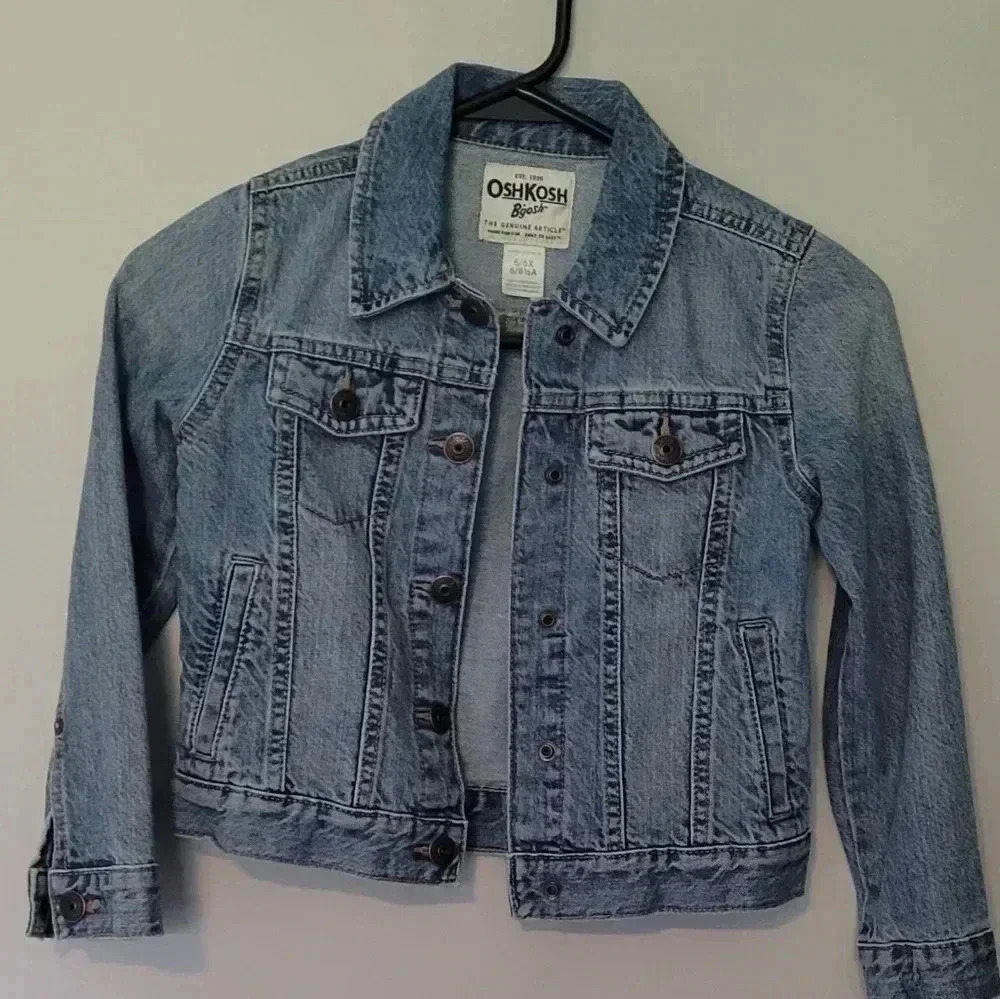 OshKosh B'gosh Kids Classic 100% Cotton Trucker Denim jean Jacket